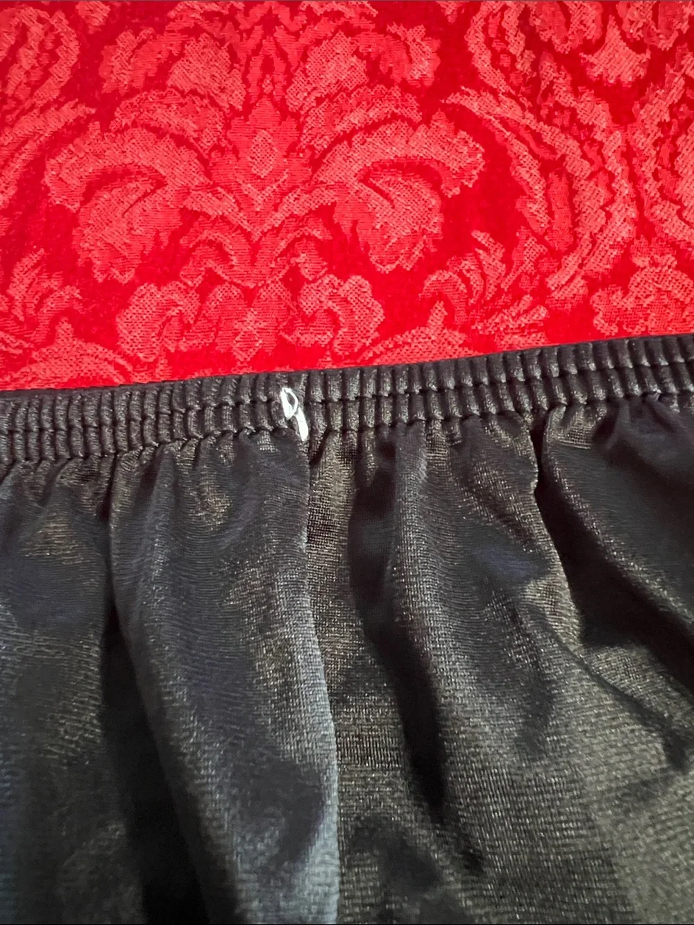 Vanity Fair Black Half Slip Women's XL Lace Hem Nylon Made in USA Style 11-752 - Picture 7 of 7